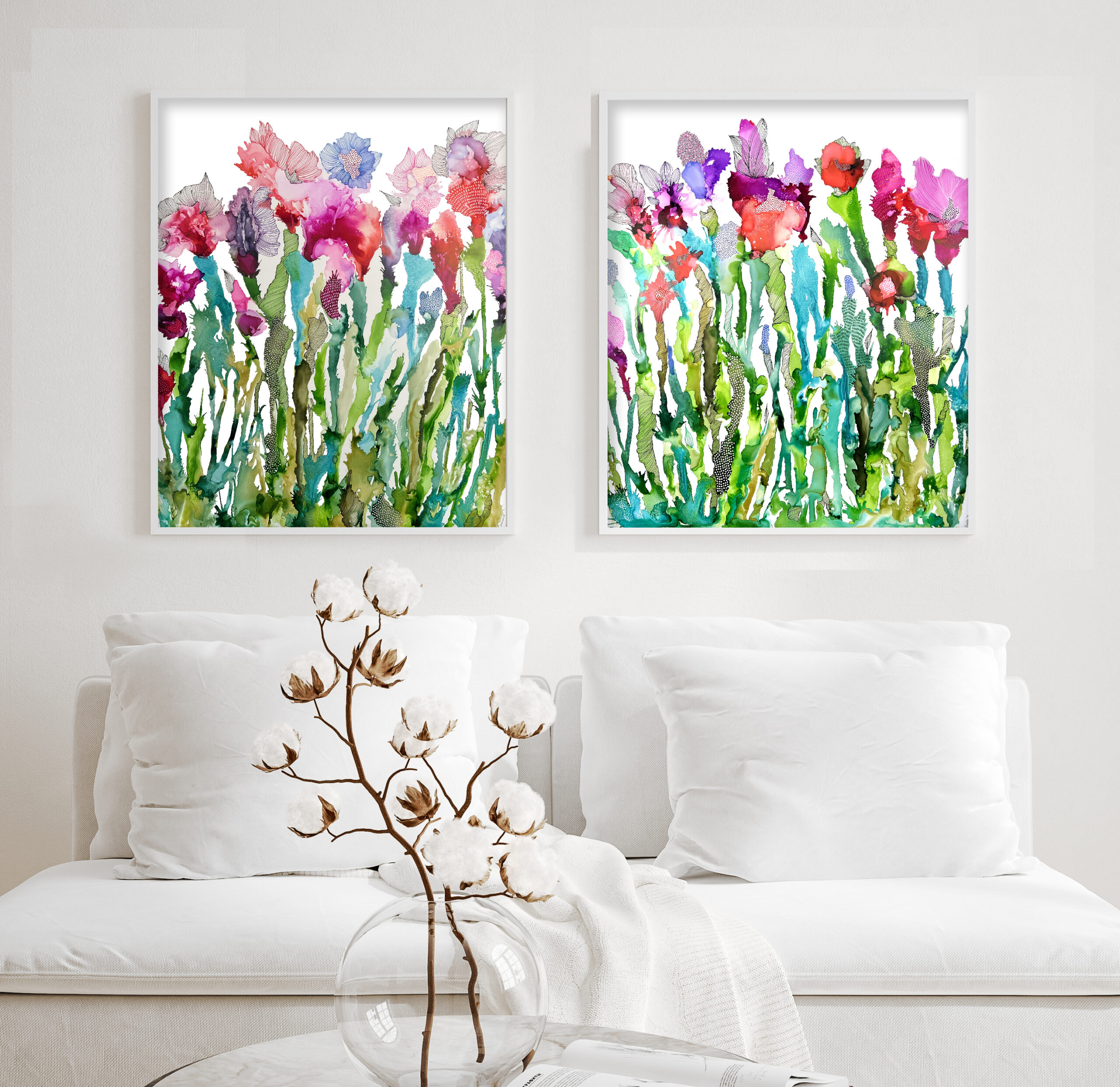 Mockup Frame In Cozy Light Minimalist Living Room Interior Close